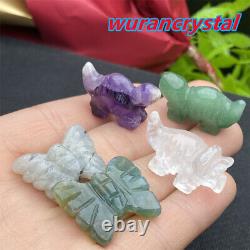 50pcs Wholesale Mix Natural Quartz crystal Animal Carved Mini Skull Healing gift
