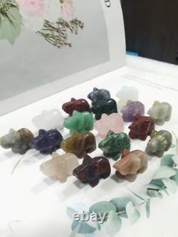50pcs Wholesale Natural mixed Quartz carved crystal animal skull reiki random