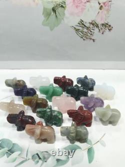 50pcs Wholesale Natural mixed Quartz carved crystal animal skull reiki random