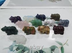 50pcs Wholesale Natural mixed Quartz carved crystal animal skull reiki random