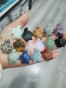50pcs Wholesale Natural mixed quartz Carved crystal Sea turtle reiki healing