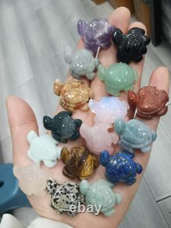 50pcs Wholesale Natural mixed quartz Carved crystal Sea turtle reiki healing