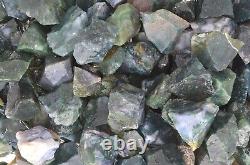 55 lbs Green Moss Agate Rough Stones Wholesale Lot Crystal Mineral Rock