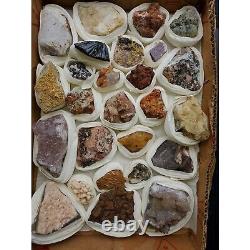 5Lb Wholesale minerals Flat Box of 26 specimens of high quality Collection, #30
