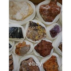 5Lb Wholesale minerals Flat Box of 26 specimens of high quality Collection, #30