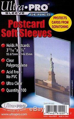 5,000 5000 Ultra Pro Premium Postcard Sleeves 3 11/16 x 5 3/4 Wholesale Lot