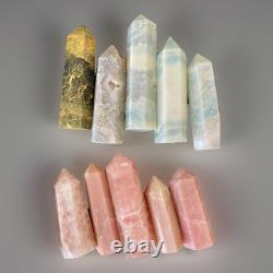 5.3 Lbs Lot Crystal Point Towers Obelisks Wholesale Bulk Various Stones 28pcs