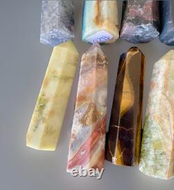 5.3 Lbs Lot Crystal Point Towers Obelisks Wholesale Bulk Various Stones 28pcs