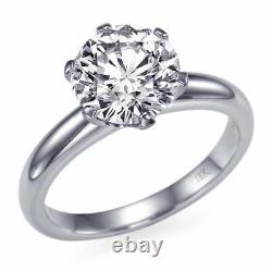 $5,400 1 CT Diamond Engagement Ring 18K White Gold Solitaire I2 H 51477001