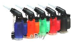 5 PACK Windproof 45 Degree Angle Jet Butane Torch Lighter Refillable Lighters