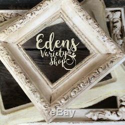 5 SHABBY FRAMES OLD IVORY Petite Empty Frames Aged Distressed Weathered Finish