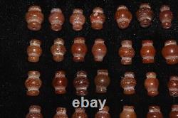 60 Genuine Large Ancient Pyu Culture Carnelian Carved Bead in Perfect Condition