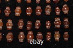 60 Genuine Large Ancient Pyu Culture Carnelian Carved Bead in Perfect Condition