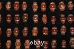 60 Genuine Large Ancient Pyu Culture Carnelian Carved Bead in Perfect Condition