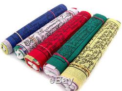 60 Rolls Wholesale Buddhist Windhorse Cotton Prayer Flags 4 6 7.5 Nepal W(26)