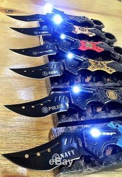 (6)KARAMBIT Wholesale Lot Assorted MILITARY Spring Assisted Pocket Knife Combat