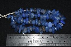 73 Ancient Near Eastern Blue Agate Calcedony Stone Beads Ca. 1200+ Year Lot Sale