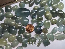 75pcs Natural Aquamarine Beryl Cabochons Cab Gemstone Bulk Wholesale