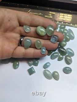 75pcs Natural Aquamarine Beryl Cabochons Cab Gemstone Bulk Wholesale