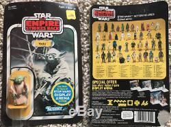 8 Star Wars ESB 45 back 1981 Vintage MIP Figures Luke Han Leia Yoda Jawa Dengar