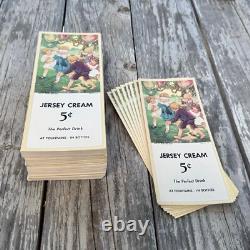 90 WHOLESALE Blind Man Bluff 1920s JERSEY CREAM FARM Ink Blotter ENTIRE LOT