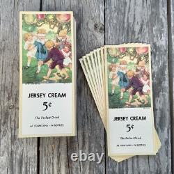 90 WHOLESALE Blind Man Bluff 1920s JERSEY CREAM FARM Ink Blotter ENTIRE LOT