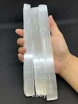 9-10 Selenite Long Sticks, Bar, Wand, White Healing Stone, Wholesale Bulk Lot