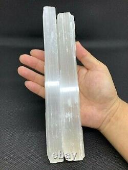 9-10 Selenite Long Sticks, Bar, Wand, White Healing Stone, Wholesale Bulk Lot