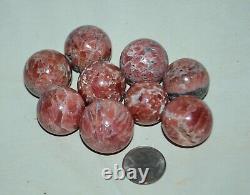 9 pcs LOT Rhodochrosite Spheres from Argentina Bulk Wholesale