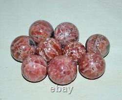 9 pcs LOT Rhodochrosite Spheres from Argentina Bulk Wholesale