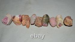 9 pcs LOT Rhodochrosite Stalactites tube from Argentina Wholesale Bulk