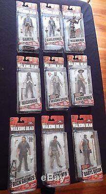 AMC The Walking Dead Mcfarlane Action Figures Collection Series 2-9 Lot of 55 T