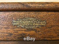 ANTIQUE Railroad Train Station Roll Top NATIONAL CO. CABINET & TICKETS EUC