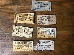 ANTIQUE Railroad Train Station Roll Top NATIONAL CO. CABINET & TICKETS EUC