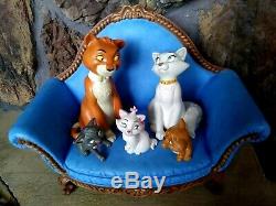 ARISTOCATS FAMILY GROUPING ON SOFA BASE, WDCC FIGURINES, All New, MIB, with COA