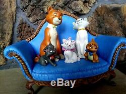 ARISTOCATS FAMILY GROUPING ON SOFA BASE, WDCC FIGURINES, All New, MIB, with COA