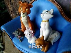 ARISTOCATS FAMILY GROUPING ON SOFA BASE, WDCC FIGURINES, All New, MIB, with COA