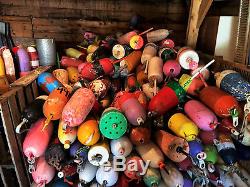 A Lot of 50 Maine Lobster Trap Buoys