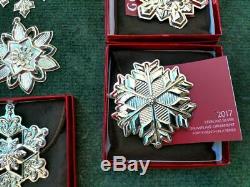 A Vintage Collection Of Gorham Sterling Silver Snowflakes