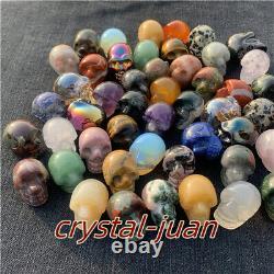 A lot of 1 Natural Mix Quartz Crystal Skull crystal figurine Wholesale