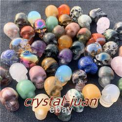 A lot of 1 Natural Mix Quartz Crystal Skull crystal figurine Wholesale