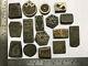 A Whole Sale Group Of Old Antique Bell Metal Jewelry Stamp Die Or Seal 16pcs