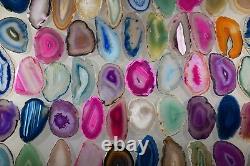 Agate Geode Slab Lot of 100 Quartz Polished Both Sides Agate Geode Slices Lot #1