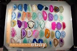 Agate Geode Slab Lot of 100 Quartz Polished Both Sides Agate Geode Slices Lot #1