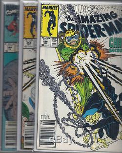 Amazing SpiderMan #298, #299 Venom #344 1st Kasady NEWSTAND See Scans, GRADES