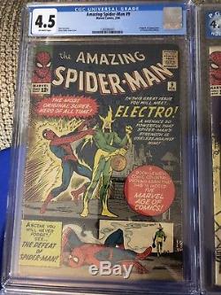 Amazing Spider-Man # 9 Electro, 15 Kraven, 20 Scorpion, 41 Rhino First Apps Lot