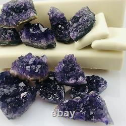 Amethyst Druzy Sealed Wholesale Flat Dark Purple Geode Crystals Uruguay 40PCS+