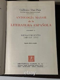 Antología Mayor de la Literatura Española, Guillermo Díaz-Plaja 1969 Volumes 1-4