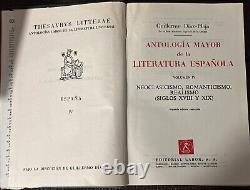 Antología Mayor de la Literatura Española, Guillermo Díaz-Plaja 1969 Volumes 1-4