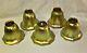 Art Glass Shades, Gold Favril, Tiffany Style, Bell Shade. Set Of 5